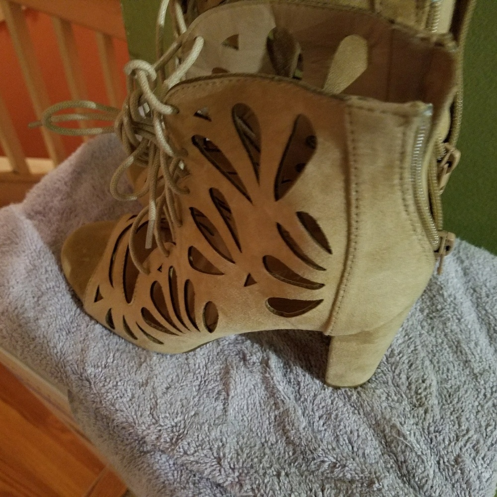 Suede tan shoes